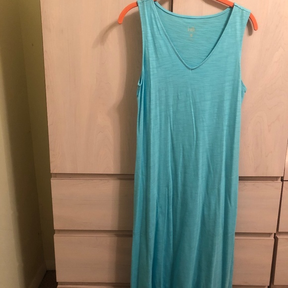 New Kim Gravel Turquoise Tank Midi Dress - Picture 1 of 3